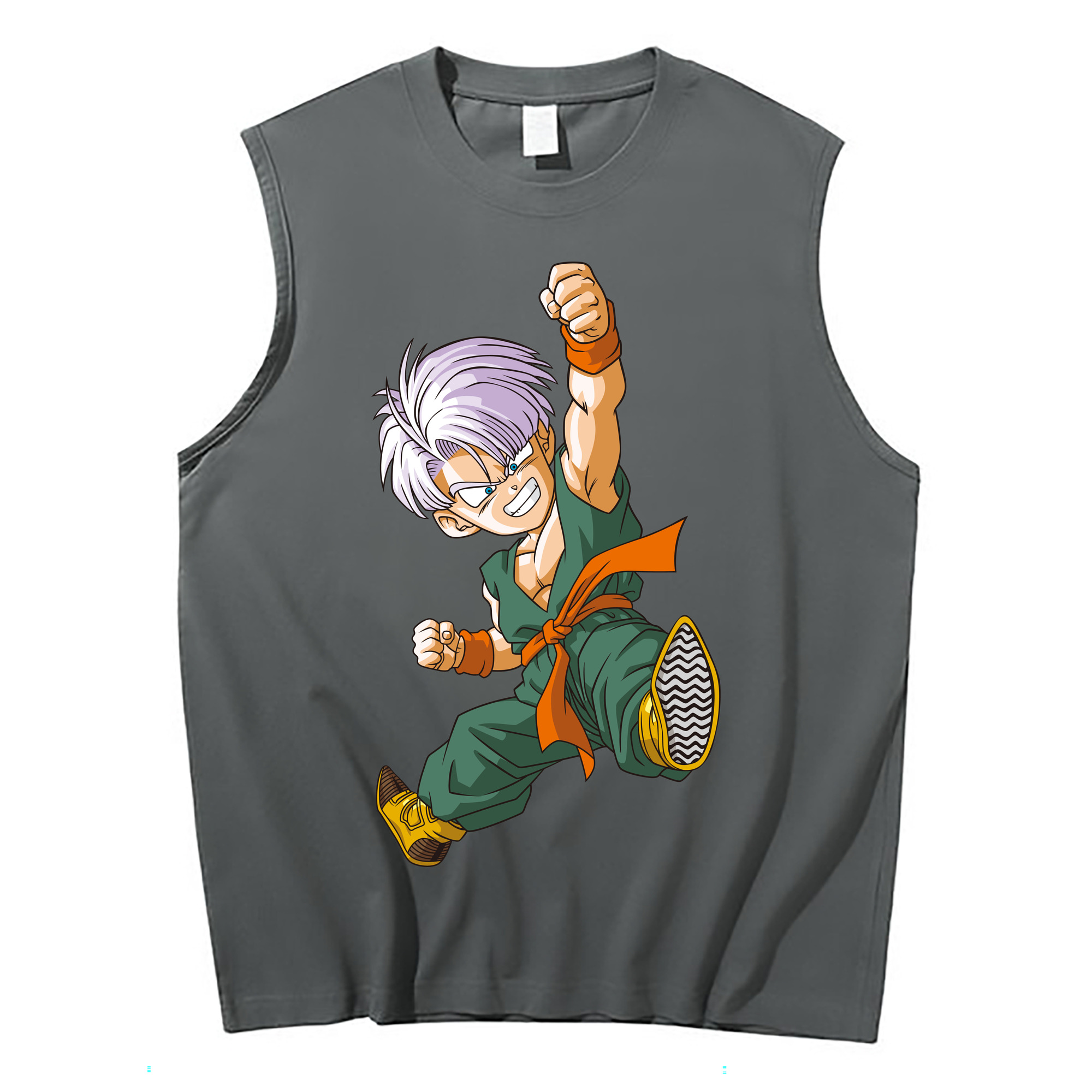 （画像用） ドラゴンボール トランクス（Torankusu）DRAGON BALL Trunks コットン100％タンクトップ（フロントプリント）